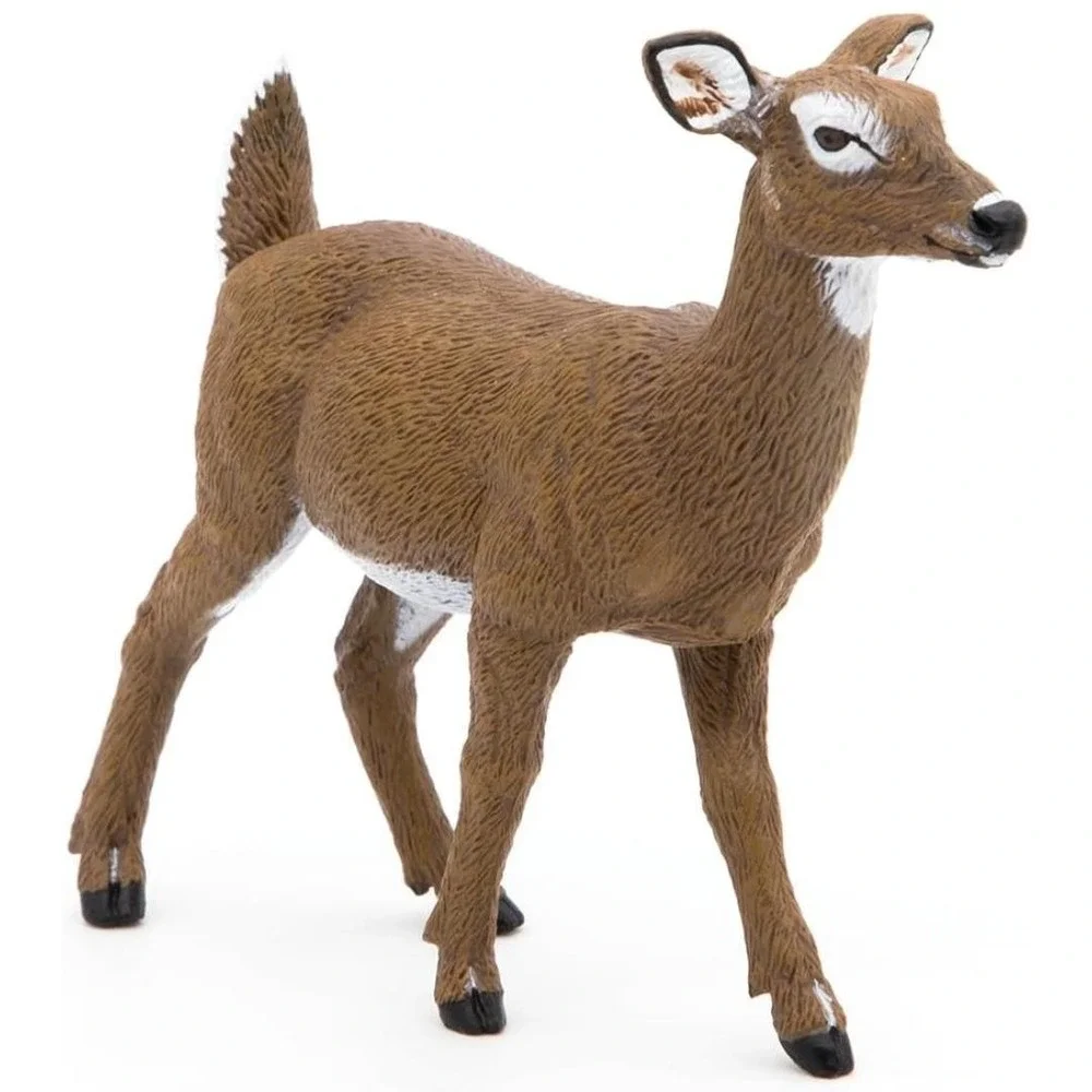 White-Tailed‎ Doe Figurine - Hand Painted Deer Action Toy Figure - Papo